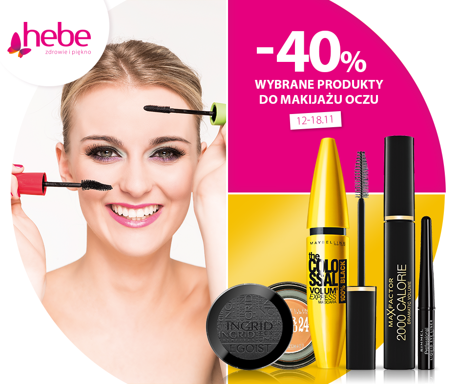 -40% na wybrane produkty do makijażu oczu w HEBE