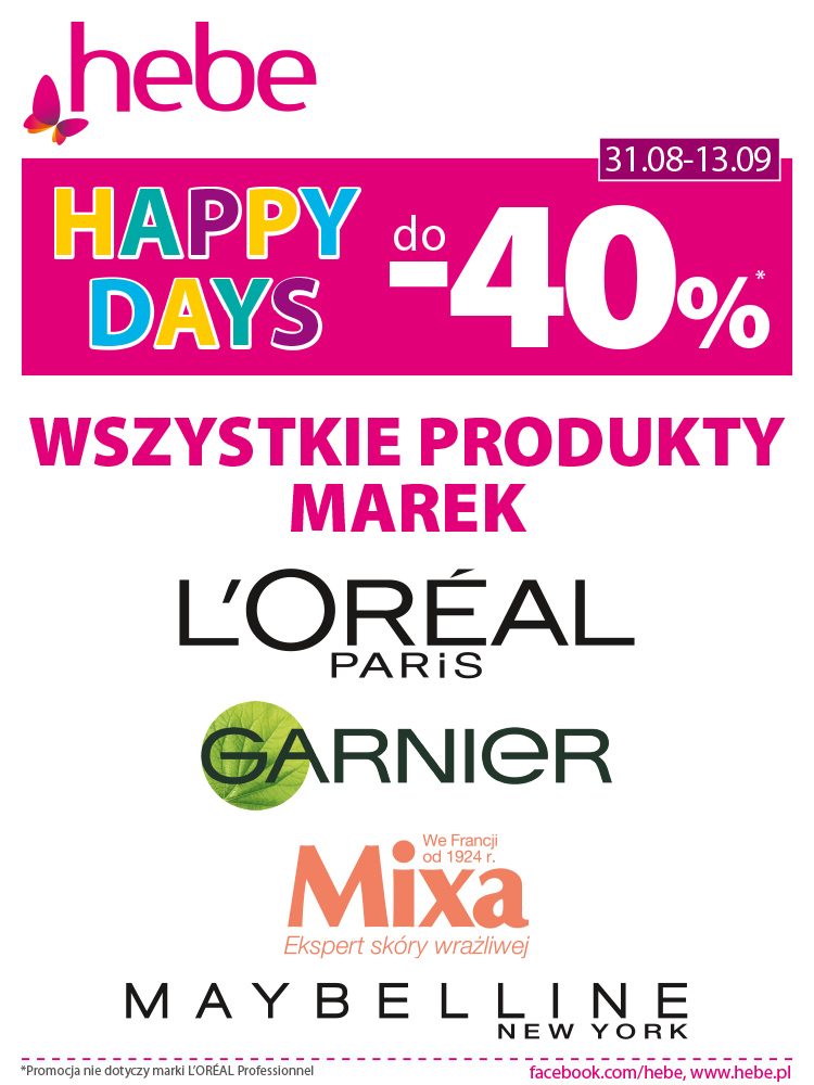 HEBE Happy Days do -40%*