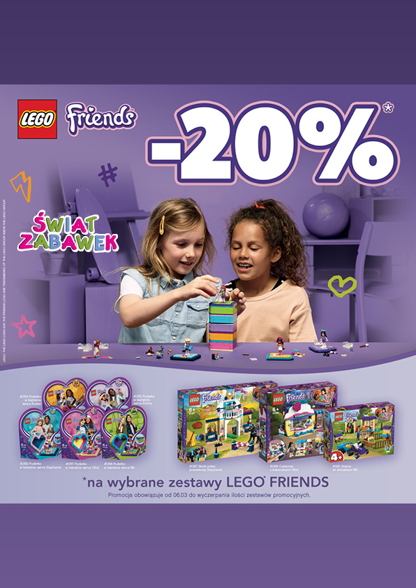 ŚWIAT ZABAWEK LEGO FRIENDS – 20 %